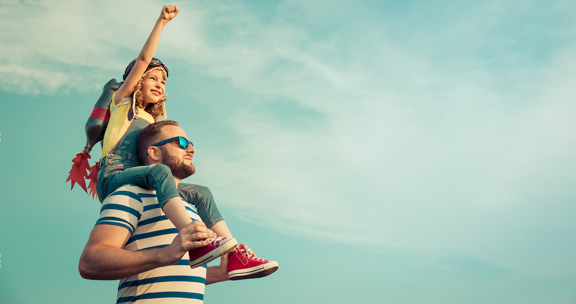 kid and father having fun