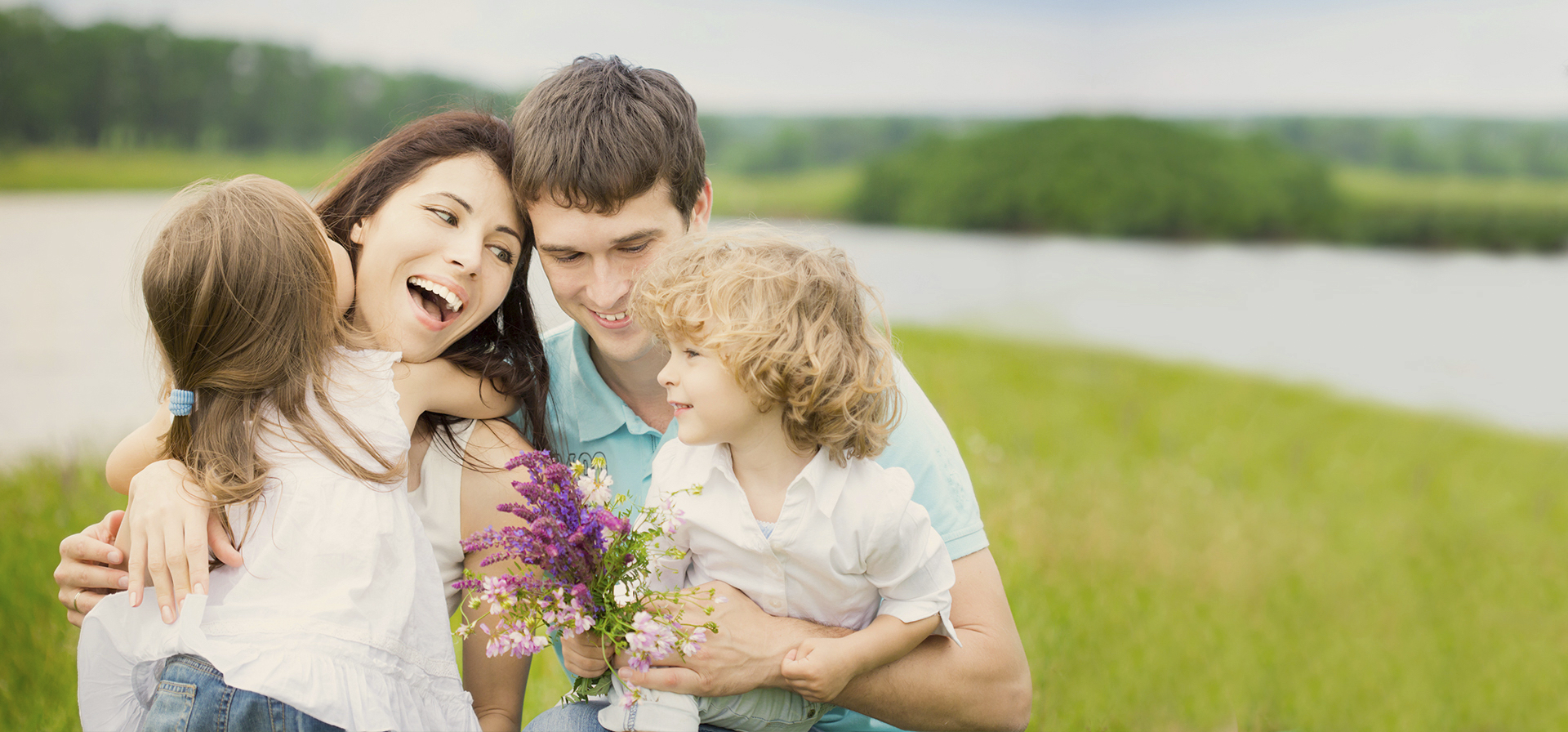 family playing and having fun